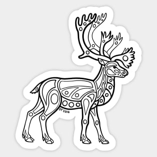 Native Inspired Caribou / Reindeer Sticker